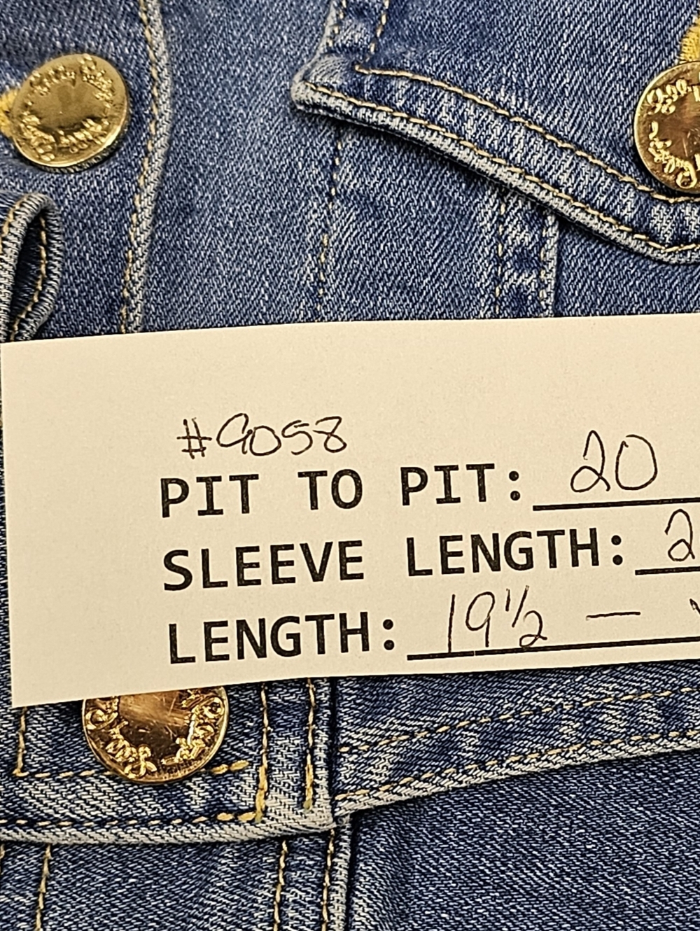 Lilly Pulitzer Jean Jacket Puff Sleeves Light Blue Stretch Women’s Size Large - Picture 7 of 11